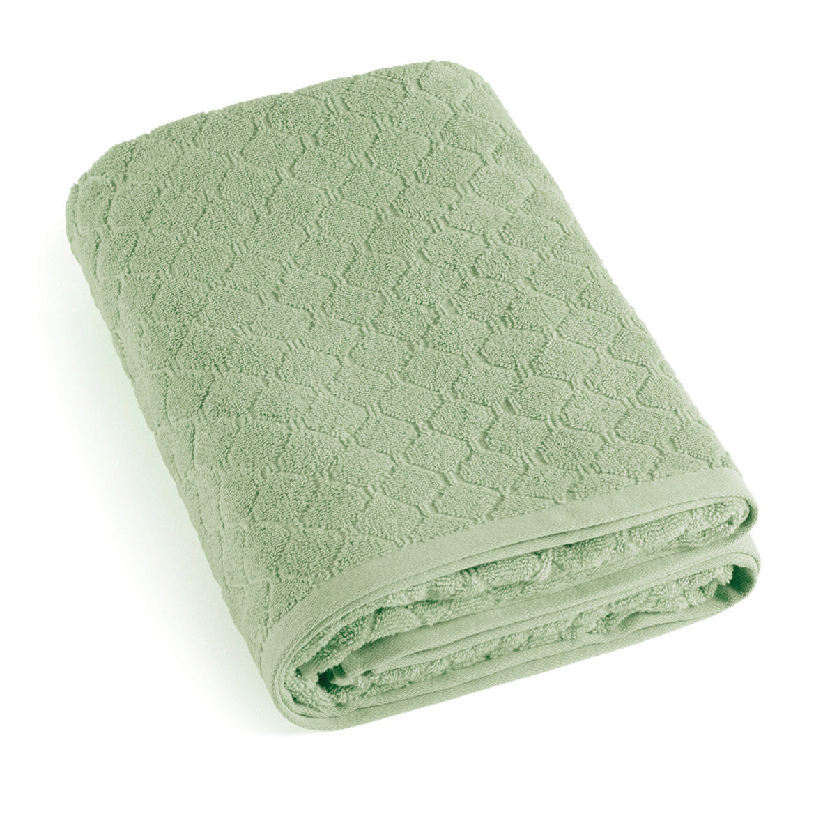 Drap de bain coton peigné Jacquard - Uni -90 x 180 cm