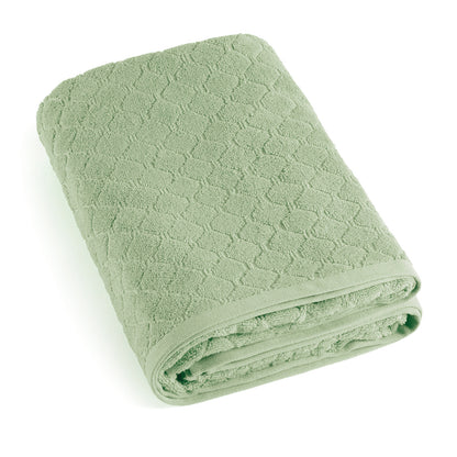 Drap de bain coton peigné Jacquard - Uni -90 x 180 cm