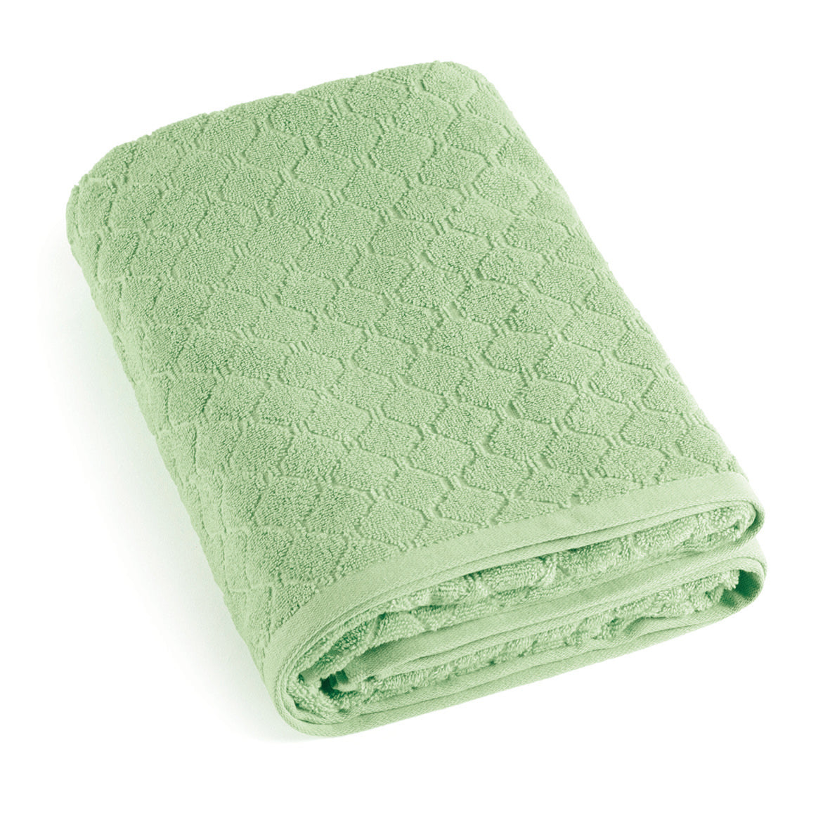 Drap de bain coton peigné Jacquard - Uni -90 x 180 cm