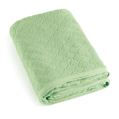 Drap de bain coton peigné Jacquard - Uni -90 x 180 cm