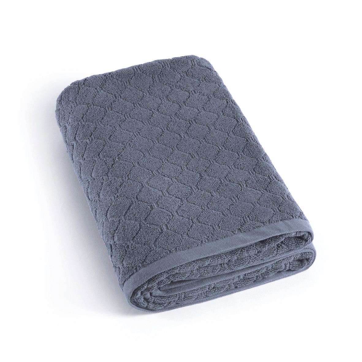 Drap de bain coton peigné Jacquard - Uni -90 x 180 cm