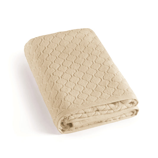 Drap de bain coton peigné Jacquard - Uni -90 x 180 cm