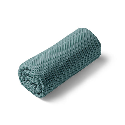 Fitted sheet cotton satin - Arc en fleurs Green