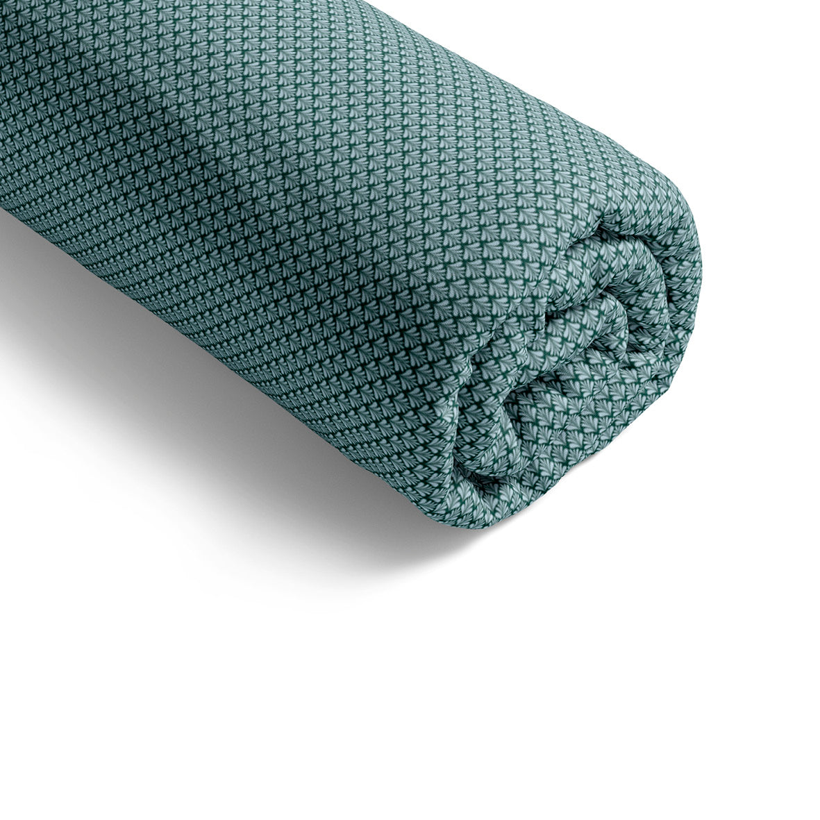 Fitted sheet cotton satin - Arc en fleurs Green