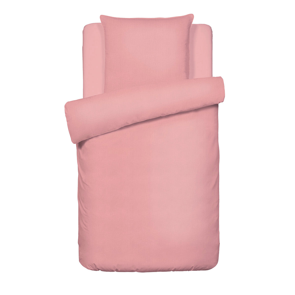 Duvet cover + pillowcase cotton gauze - Uni Pink 06
