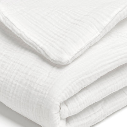 Blanket cotton gauze - Uni White 02 - 80 x 120 cm