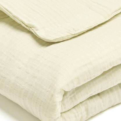 Couverture bébé gaze de coton - Uni Jaune 04 - 80 x 120 cm