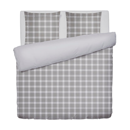 Duvet cover + pillowcase cotton satin - Gris héritage Grey