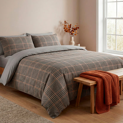 Pillowcase cotton satin - Uni / Prince de Galles Taupe 01