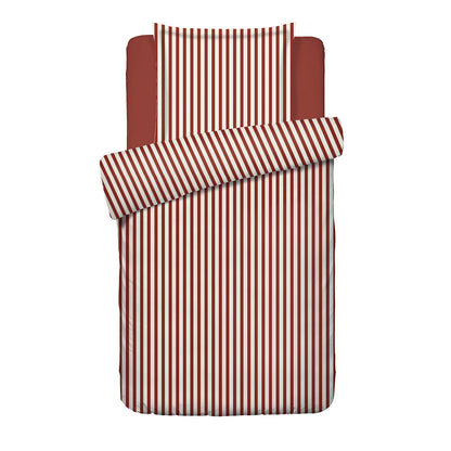 Duvet cover + pillowcase cotton satin - Mélya Red