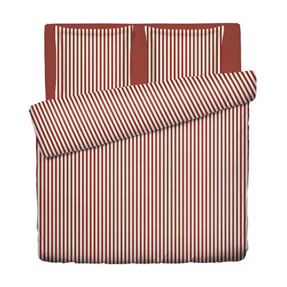 Duvet cover + pillowcase cotton satin - Mélya Red
