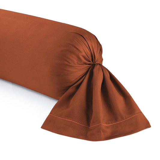 Pillowcase cotton satin - Uni Terracotta 01
