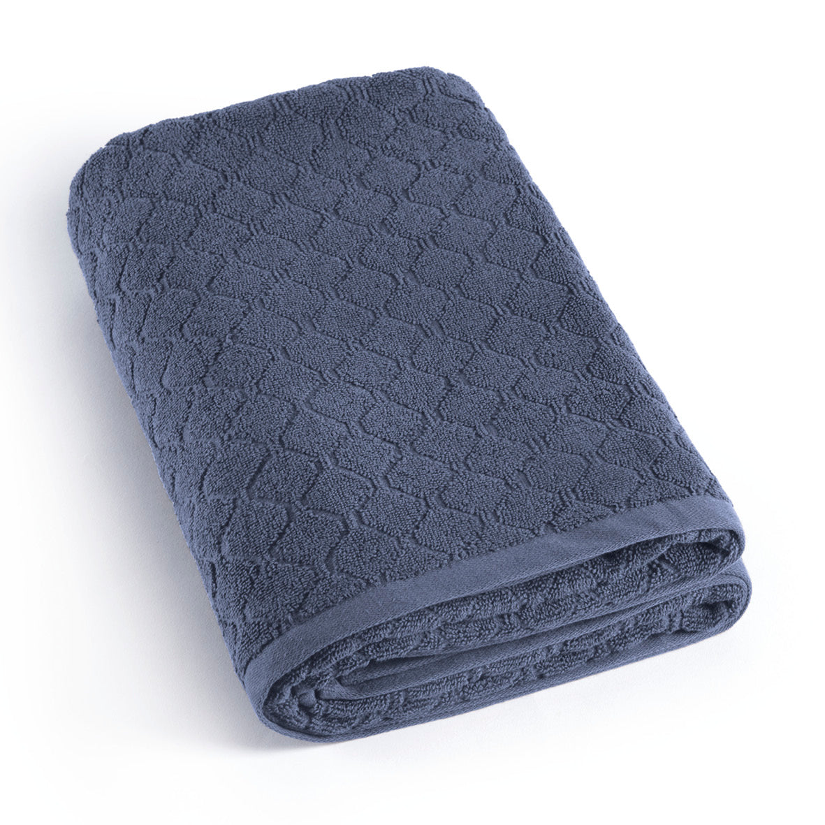 Drap de bain coton peigné Jacquard - Uni -90 x 180 cm