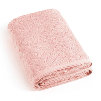 Drap de bain coton peigné Jacquard - Uni -90 x 180 cm