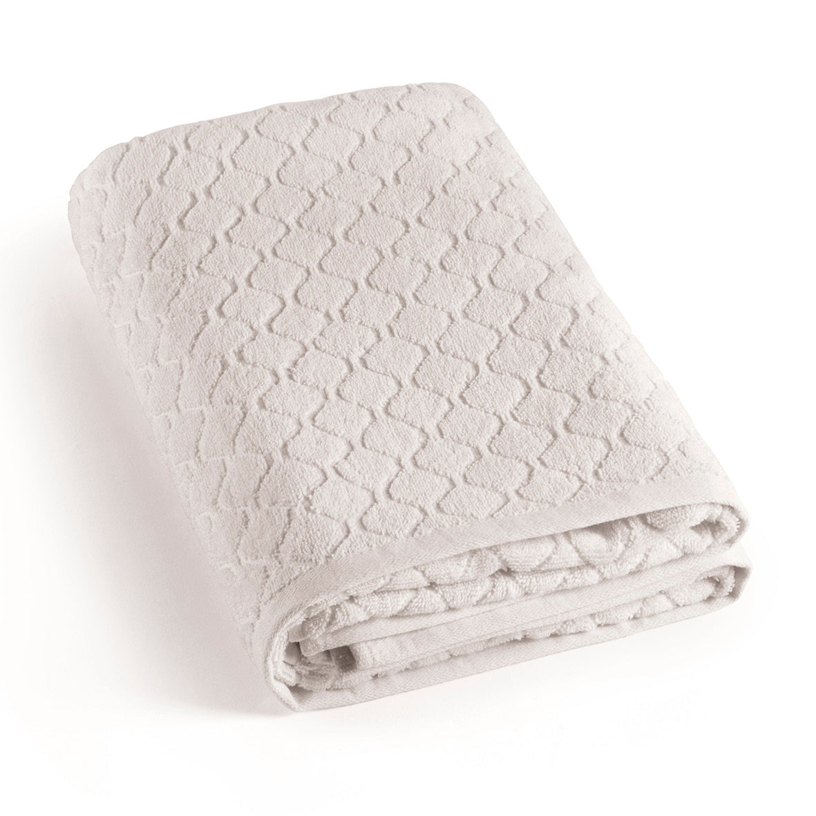 Drap de bain coton peigné Jacquard - Uni -90 x 180 cm