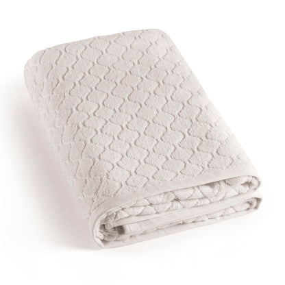 Drap de bain coton peigné Jacquard - Uni -90 x 180 cm