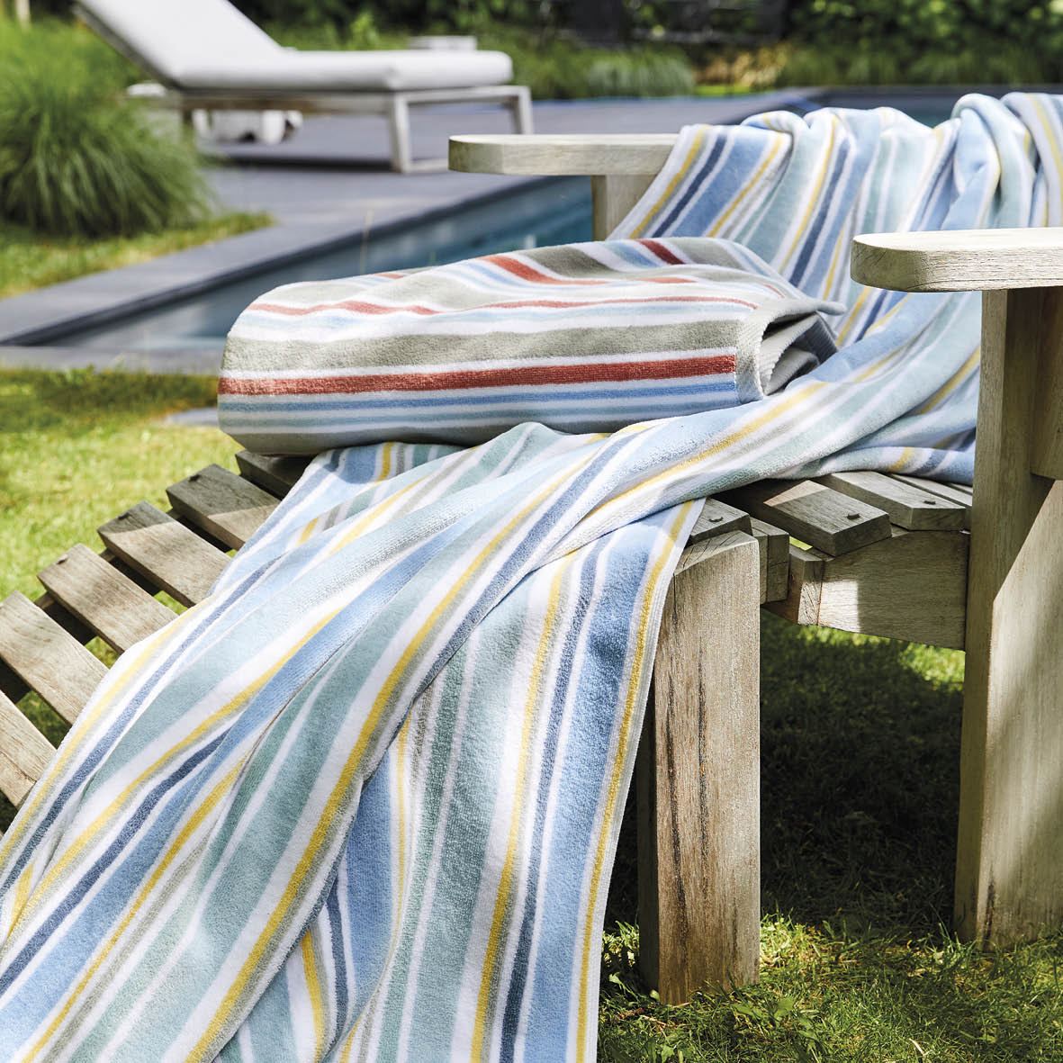 Beach towel Sardaigne Multicolor red - 100 x 180 cm