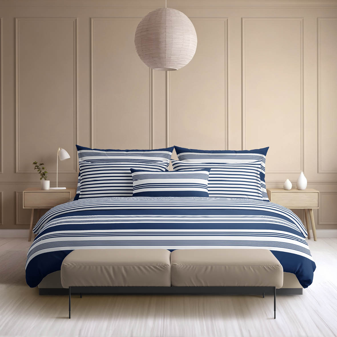 Pillowcase(s) cotton satin - Alizée Blue