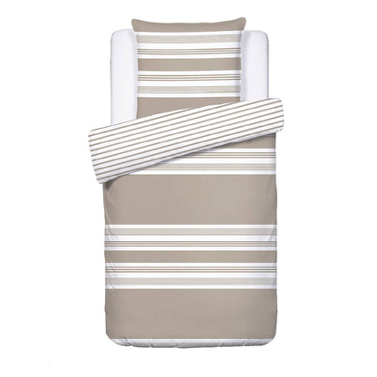 Housse de couette + taie(s) satin de coton - Alizée Taupe