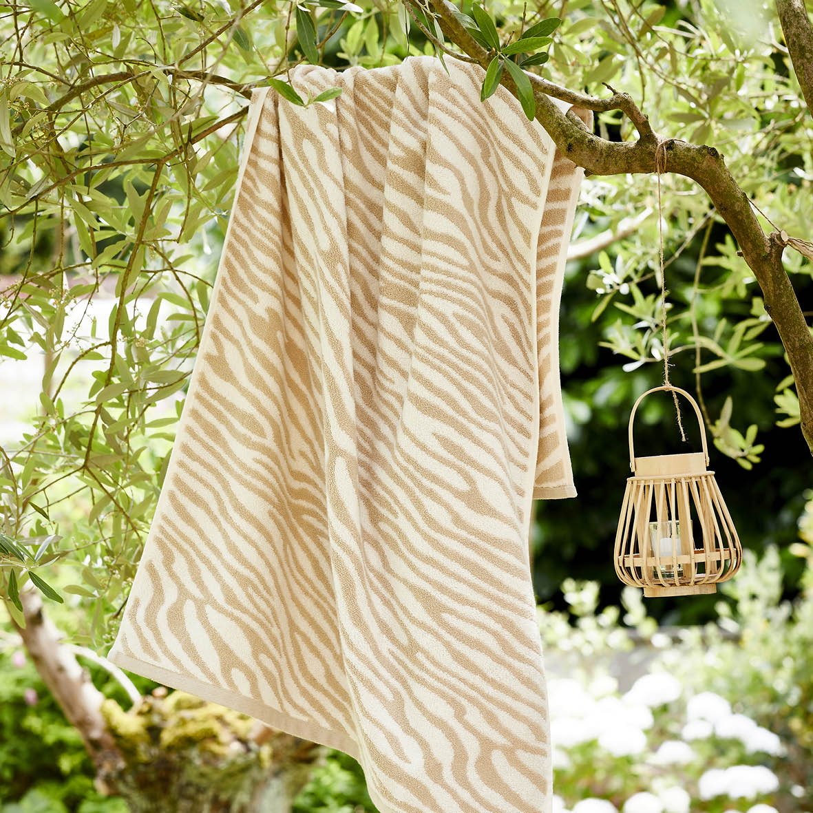 Maxi bathtowel - Ligne zèbre Taupe