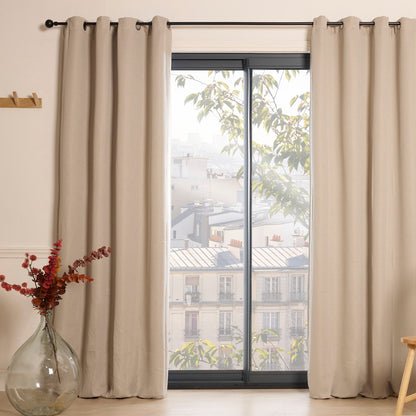 Dim-out eyelet curtain - Sophia Taupe