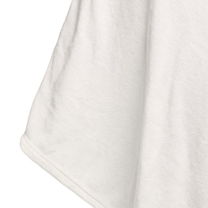 Poncho en polaire ultra doux et confortable - Blanc cassé