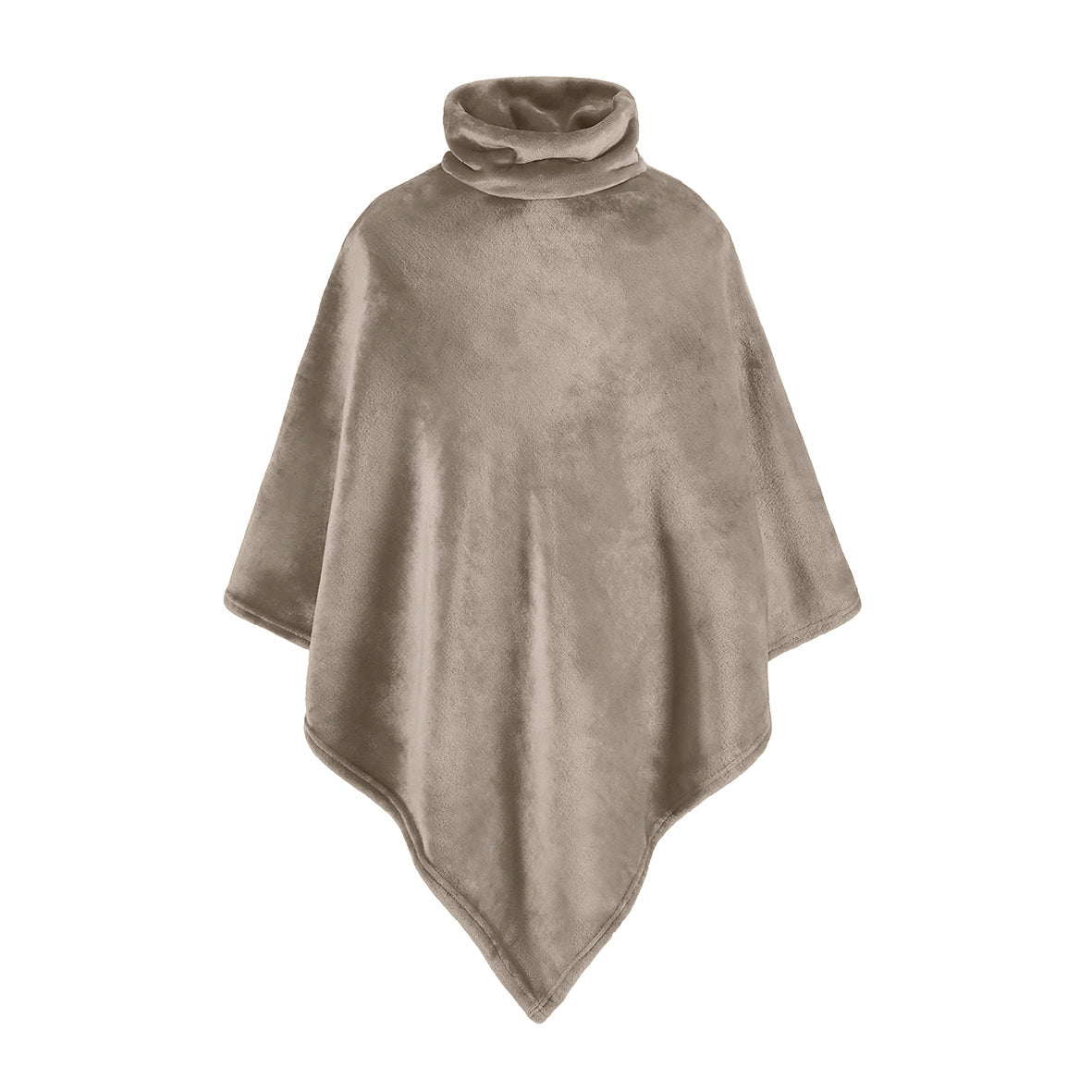 Poncho en polaire ultra doux et confortable - Taupe