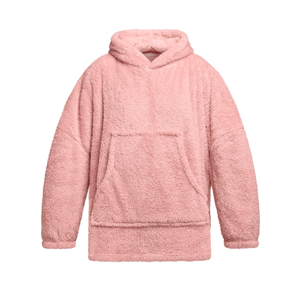 Sweat plaid en polaire ultra doux et confortable - Rose clair