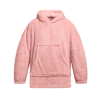 Sweat plaid en polaire ultra doux et confortable - Rose clair