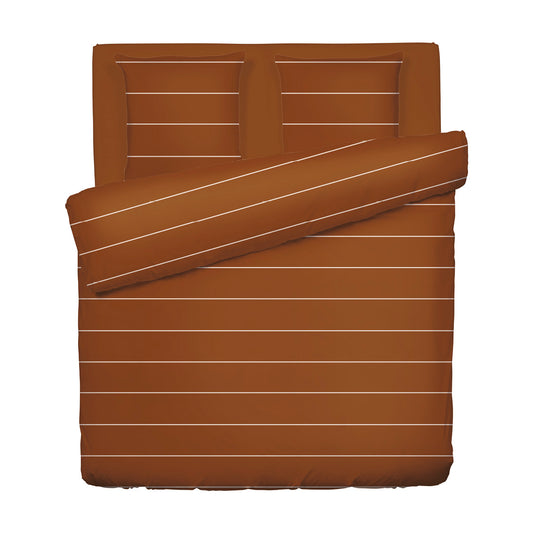 Duvet cover + pillowcase(s) cotton satin - Margaux Brown