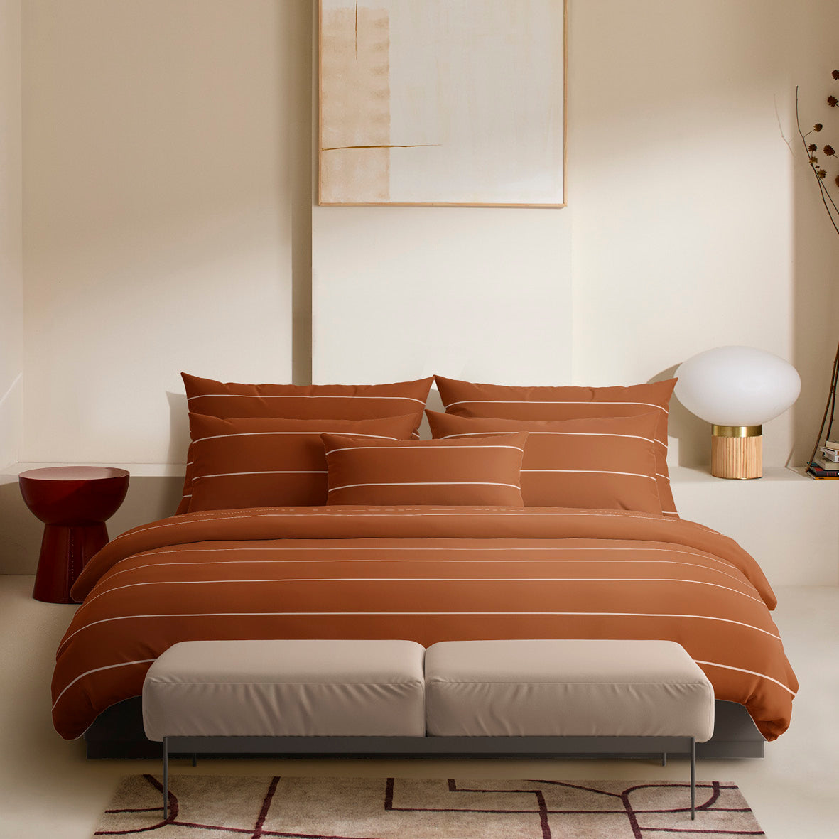 Pillowcase(s) cotton satin - Margaux Brown