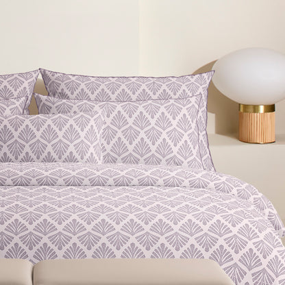 Pillowcase(s) cotton satin - Harmonie végétale Light purple / Light purple
