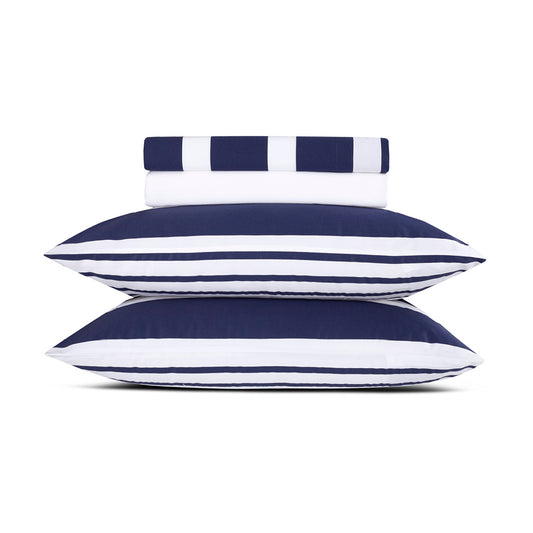 Sheet set cotton satin - Marinière Blue