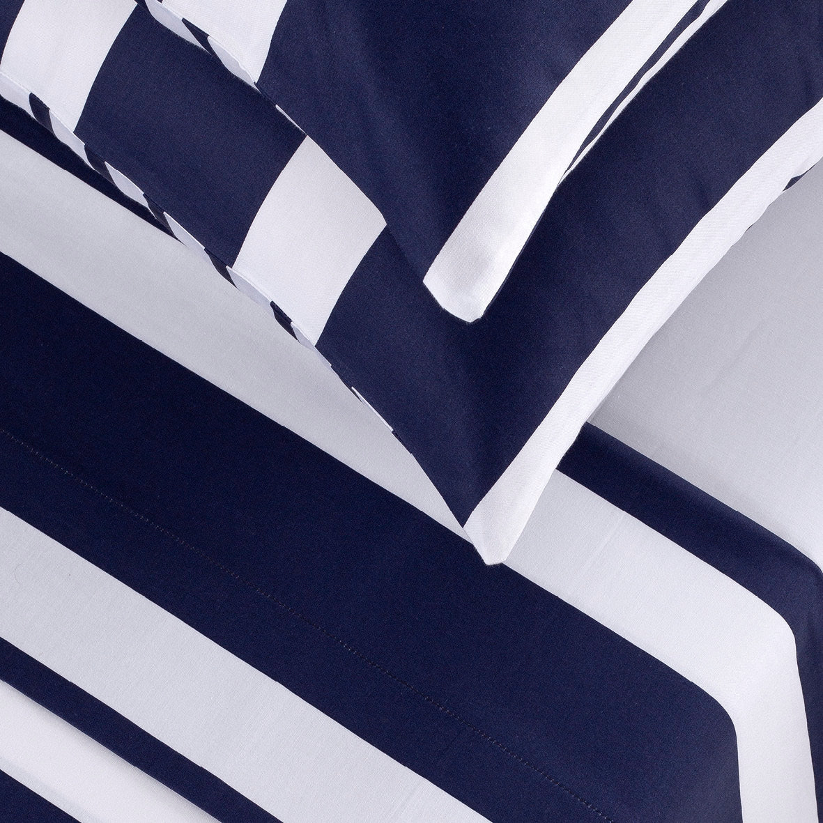 Sheet set cotton satin - Marinière Blue