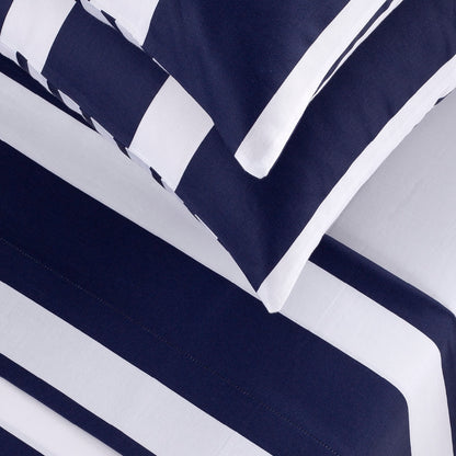 Sheet set cotton satin - Marinière Blue
