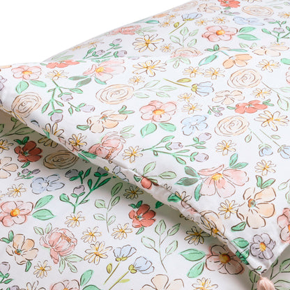 Quilt with tassels Prairie Fleuri White - 140 x 200 cm