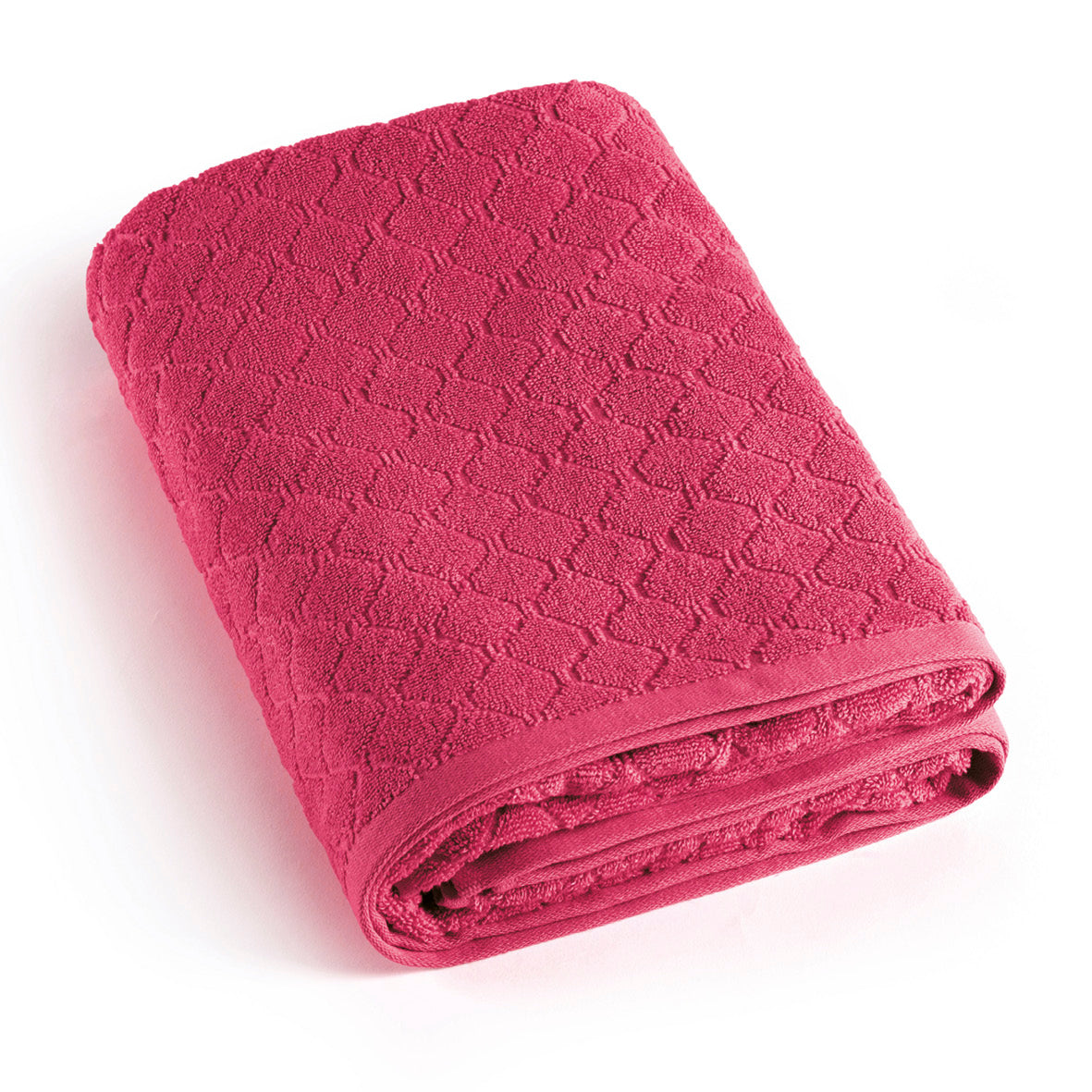 Drap de bain coton peigné Jacquard - Uni -90 x 180 cm