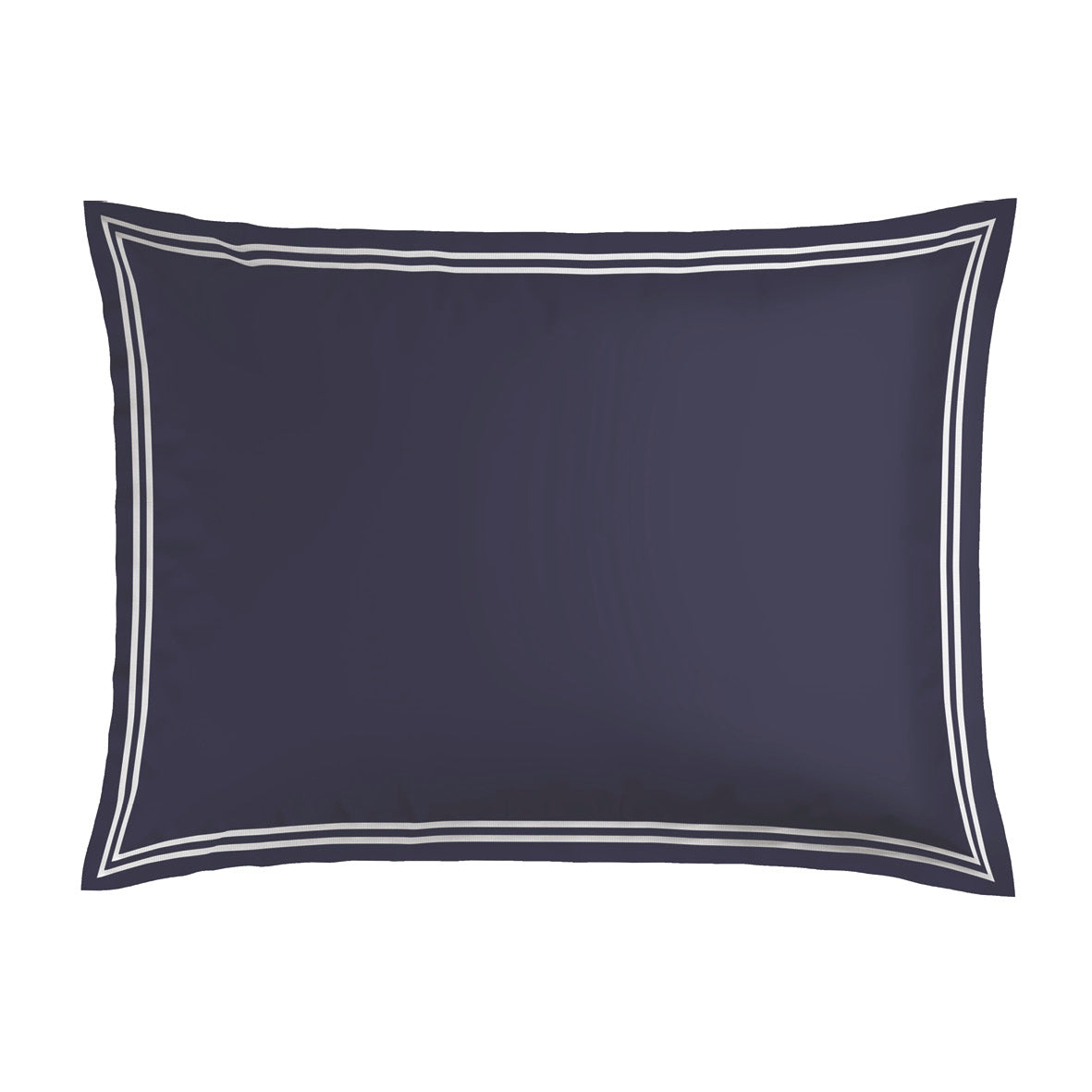 Pillowcase(s) cotton satin - Antibes White / Dark blue