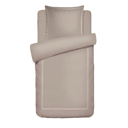 Duvet cover + pillowcase(s) cotton satin - Antibes Taupe / Taupe