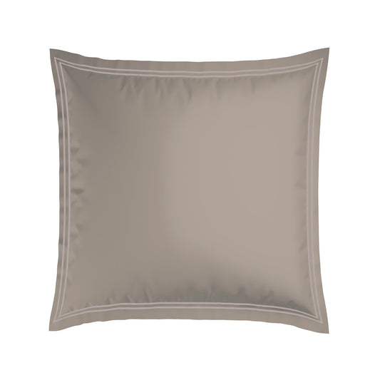 Pillowcase(s) cotton satin - Antibes Taupe / Taupe
