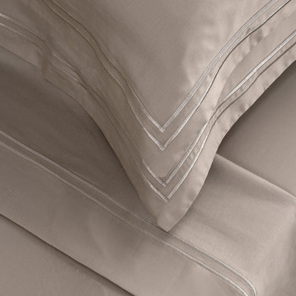 Sheet set cotton satin - Antibes Taupe / Taupe