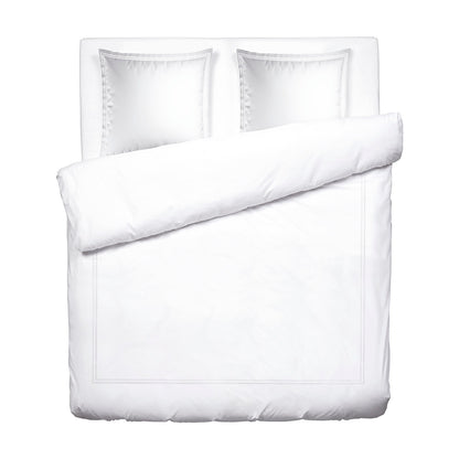 Duvet cover + pillowcase(s) cotton satin - Antibes White / White