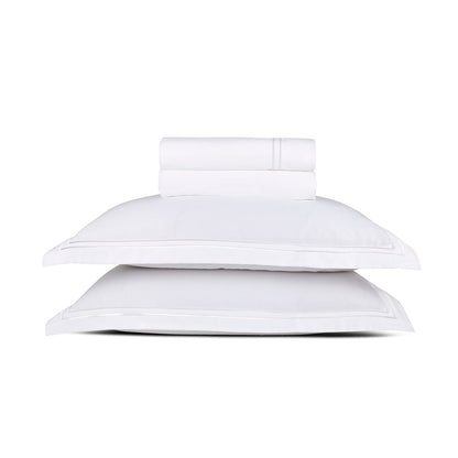 Sheet set cotton satin - Antibes White / White