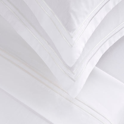 Sheet set cotton satin - Antibes White / White
