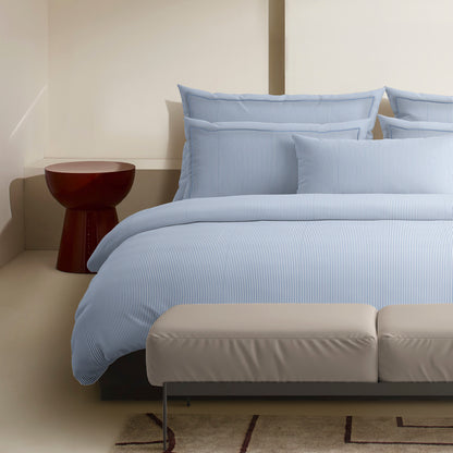 Duvet cover + pillowcase(s) cotton percal - Toulouse Light blue