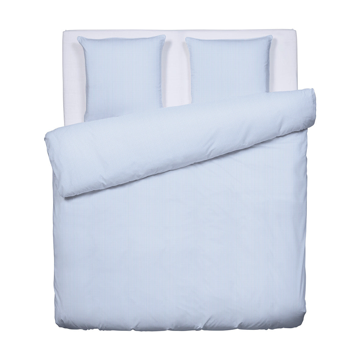 Duvet cover + pillowcase(s) cotton percal - Toulouse Light blue
