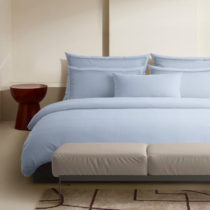 Drap plat coton percale - Toulouse Bleu clair