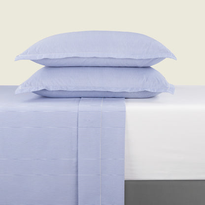 Sheet set cotton percal - Toulouse Light blue