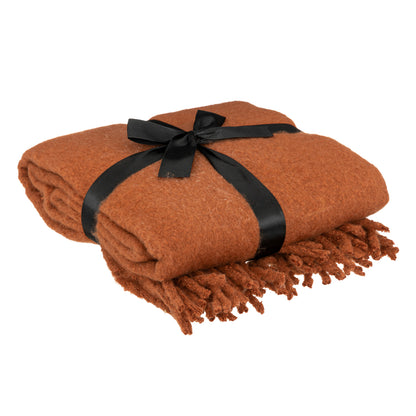 Plaid mohair Terracotta 180 x 130 x 0.01 cm