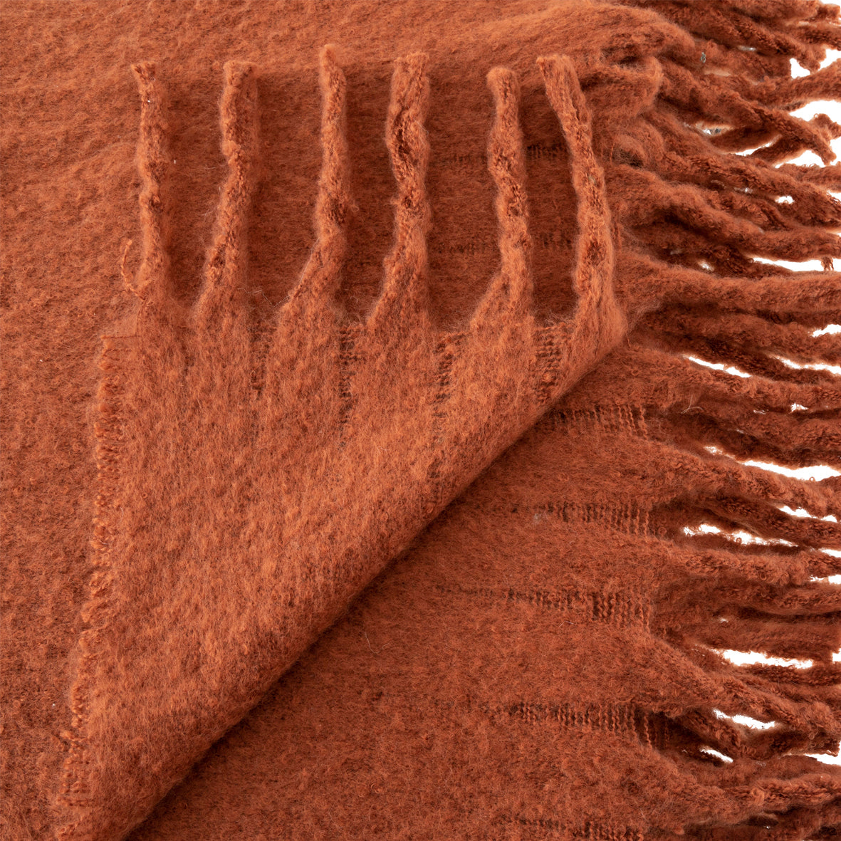 Plaid mohair Terracotta 180 x 130 x 0.01 cm